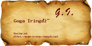 Goga Iringó névjegykártya